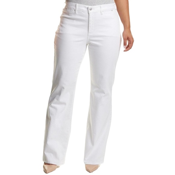 NWT! 🤍 NYDJ Isabella Trouser Bootcut Jeans Optic White, #W77Z1329 Plus-Size 14W - Picture 1 of 15